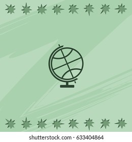 The globe icon. Globe symbol.