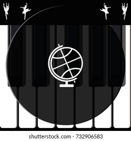 The globe icon. Globe symbol.