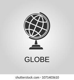 Globe icon. Globe symbol. Flat design. Stock - Vector illustration