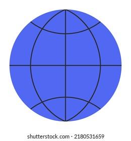 Icono de globo. Símbolo de globo. Estilo plano. Ilustración del vector