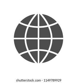 The globe icon. Globe symbol. Flat Vector illustration