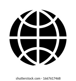 El icono del globo. Símbolo de globo. Ilustración de Vector plano 0n fondo blanco