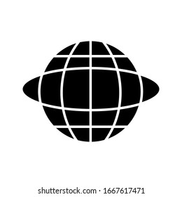 El icono del globo. Símbolo de globo. Ilustración de Vector plano 0n fondo blanco