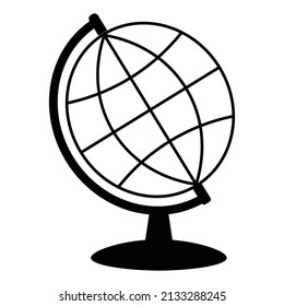 The globe icon. Globe symbol. Flat Vector illustration.