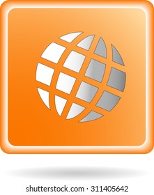 The globe icon. Globe symbol. Flat Vector illustration