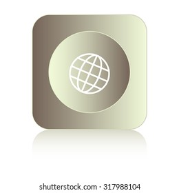The globe icon. Globe symbol. Flat Vector illustration
