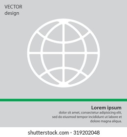 The globe icon. Globe symbol. Flat Vector illustration