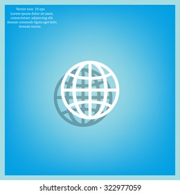 The globe icon. Globe symbol. Flat Vector illustration