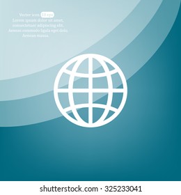 The globe icon. Globe symbol. Flat Vector illustration