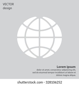 The globe icon. Globe symbol. Flat Vector illustration