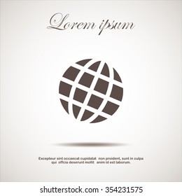 The globe icon. Globe symbol. Flat Vector illustration