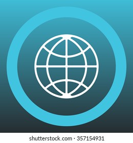 The globe icon. Globe symbol. Flat Vector illustration