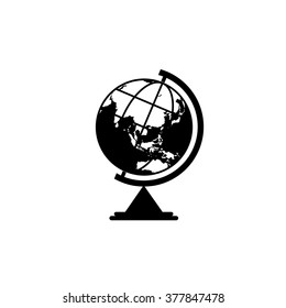 The globe icon. Globe symbol. Flat Vector illustration