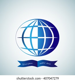 The globe icon. Globe symbol. Flat Vector illustration, vector