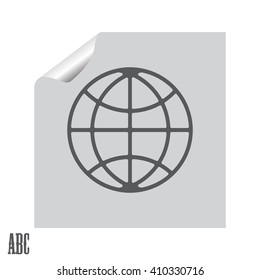 The globe icon. Globe symbol. Flat Vector illustration
