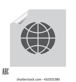 The globe icon. Globe symbol. Flat Vector illustration