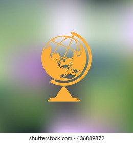 The globe icon. Globe symbol. Flat Vector illustration