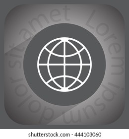 The globe icon. Globe symbol. Flat Vector illustration