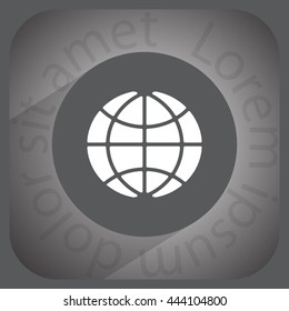 The globe icon. Globe symbol. Flat Vector illustration