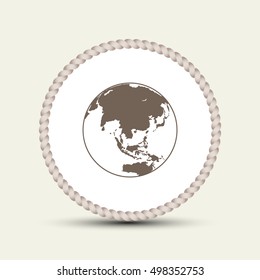 The globe icon. Globe symbol. Flat Vector illustration