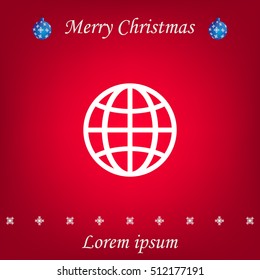 The globe icon. Globe symbol. Flat Vector illustration