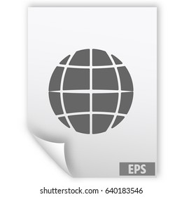 The globe icon. Globe symbol. Flat Vector illustration