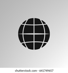 The globe icon. Globe symbol. Flat Vector illustration