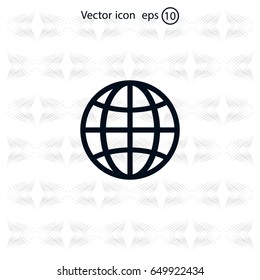 Globe Icon Globe Symbol Flat Vector Stock Vector (Royalty Free ...