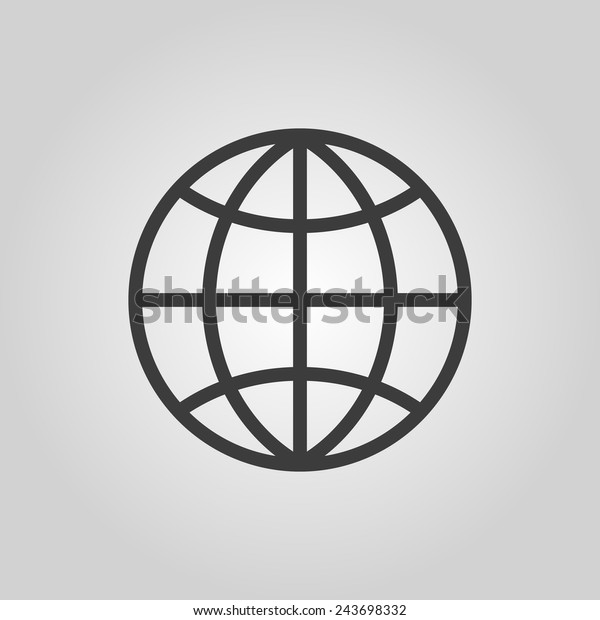 地球のアイコン 地球の記号 平らなベクター画像イラスト のベクター画像素材 ロイヤリティフリー