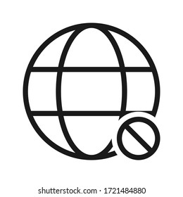 globe icon symbol, go to web icon vector. website, homepage vector illustration. 