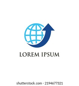 símbolo de icono de globo, vaya al vector de icono web. sitio web, icono de página de inicio