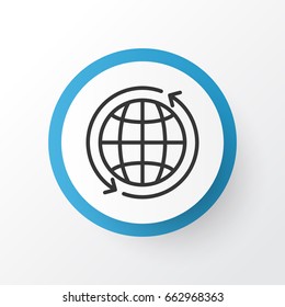 Globe Icon Symbol. Premium Quality Isolated World Element In Trendy Style.