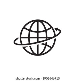 globe icon symbol sign vector