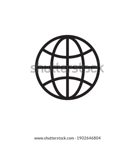 globe icon symbol sign vector