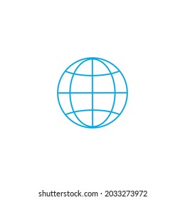 The globe icon. Globe symbol. Stock Vector illustration isolated on white background.