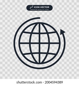 globe icon symbol template for graphic and web design collection logo vector illustration