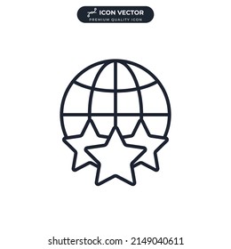 globe icon symbol template for graphic and web design collection logo vector illustration