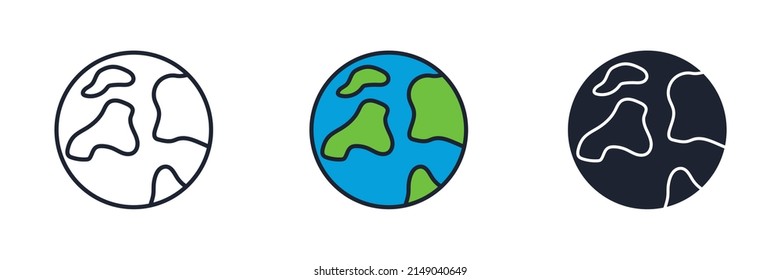 globe icon symbol template for graphic and web design collection logo vector illustration