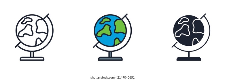 globe icon symbol template for graphic and web design collection logo vector illustration