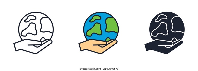 globe icon symbol template for graphic and web design collection logo vector illustration