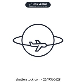 globe icon symbol template for graphic and web design collection logo vector illustration