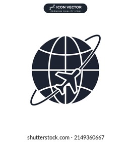 globe icon symbol template for graphic and web design collection logo vector illustration