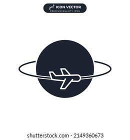 plantilla de símbolo de icono de globo para el logotipo de colección de diseño gráfico y web ilustración vectorial