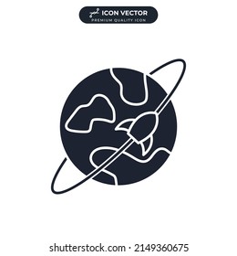 globe icon symbol template for graphic and web design collection logo vector illustration