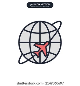 globe icon symbol template for graphic and web design collection logo vector illustration