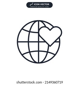globe icon symbol template for graphic and web design collection logo vector illustration