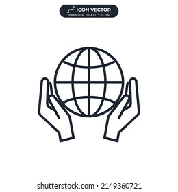 plantilla de símbolo de icono de globo para el logotipo de colección de diseño gráfico y web ilustración vectorial