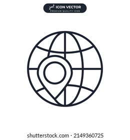globe icon symbol template for graphic and web design collection logo vector illustration