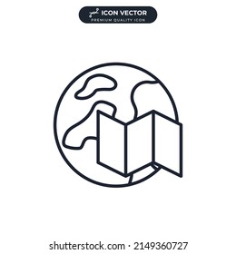 globe icon symbol template for graphic and web design collection logo vector illustration