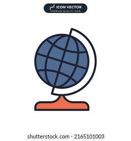 globe icon symbol template for graphic and web design collection logo vector illustration